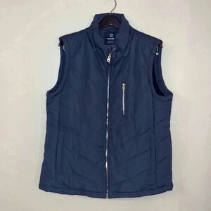 Wantdo Black Quilted Vest Zip Up Size XL